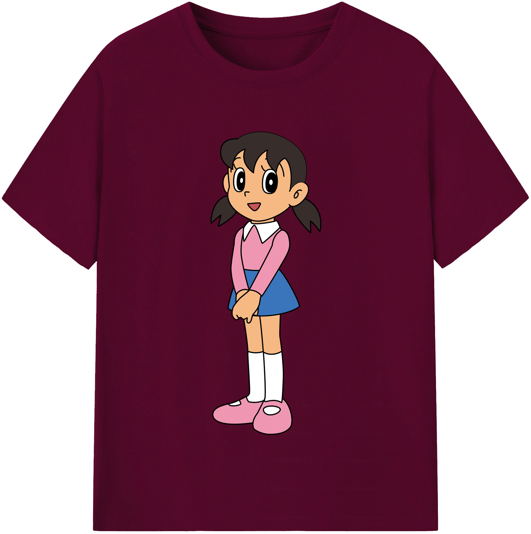 （画像用） ドラえもん みなもと しずか Doraemon Shizuka Minamoto レディースカジュアルプリントTシャツ（綿100％）